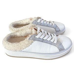 Dr. Scholls White Leather Sneaker Women’s 7 Originial Collection Mellow Mule